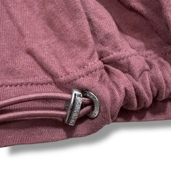Calvin Klein Pink Performance Drawstring Tee Medium Oversized Activewear Top - Picture 6 of 9